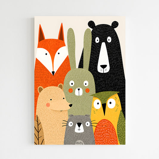 Groupe d'animaux de la forêt