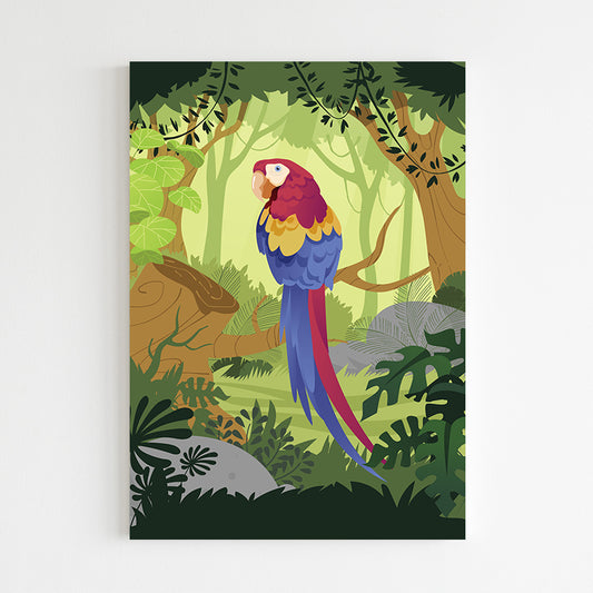 Perroquet dans la jungle