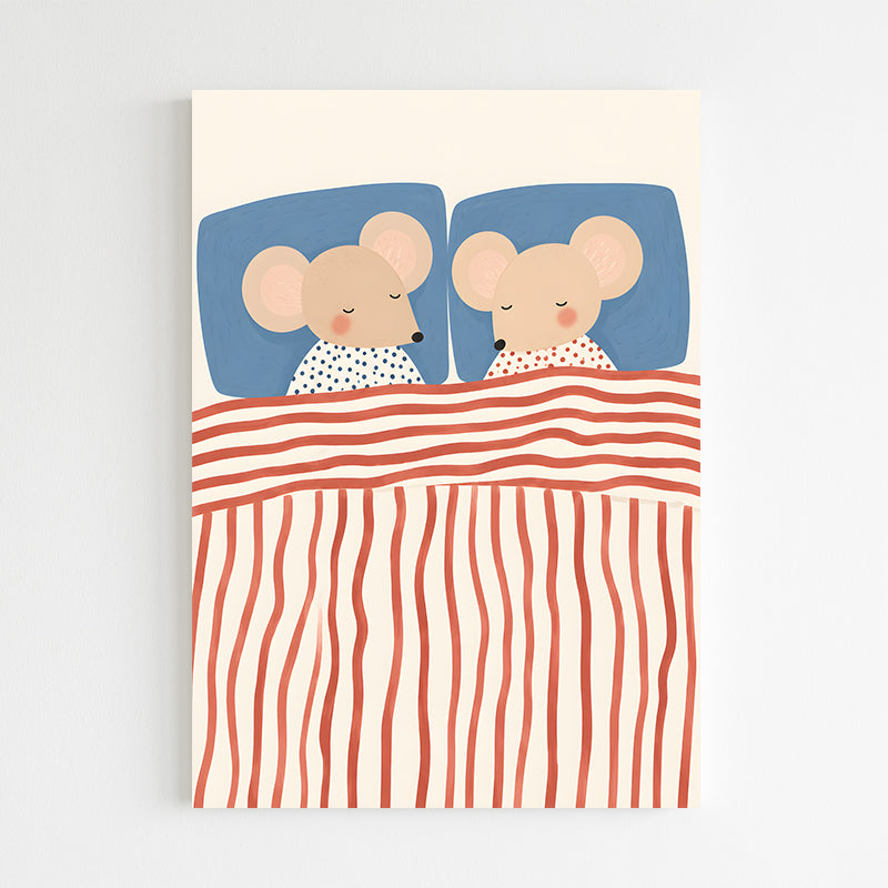Les souris endormies sous la couverture