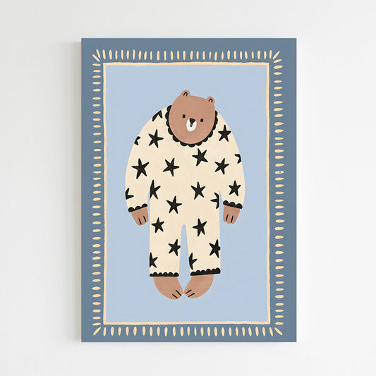 Ours en pyjama étoilé