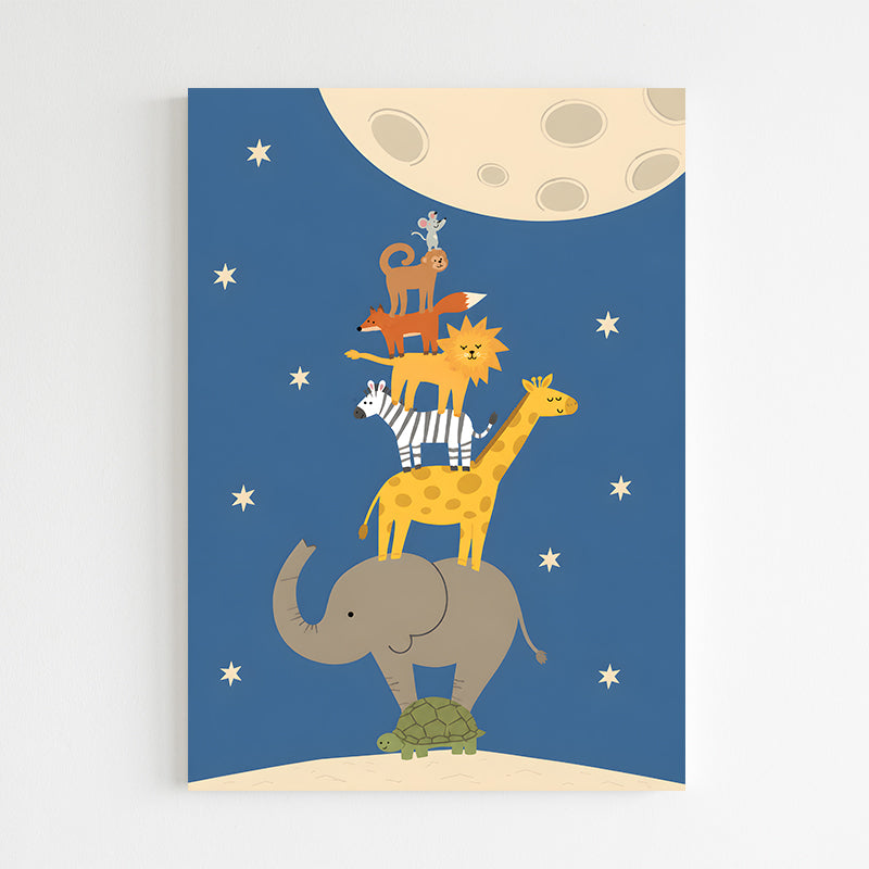 Tour des animaux sous la lune