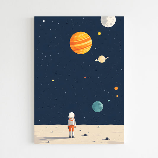 Astronaute sur le sol lunaire