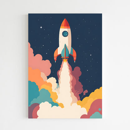Décollage rétro au milieu des nuages