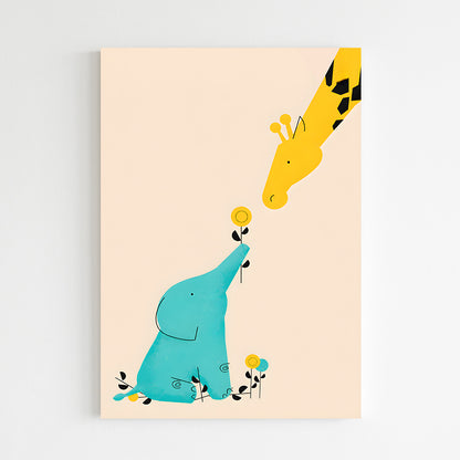 Éléphant et girafe