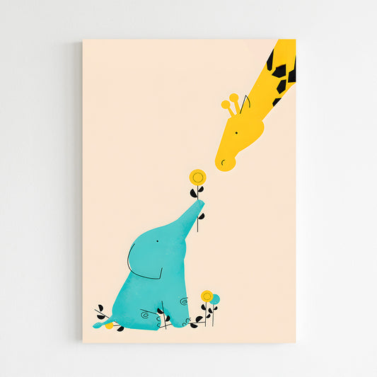 Éléphant et girafe