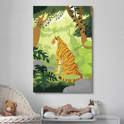 Tigre dans la jungle