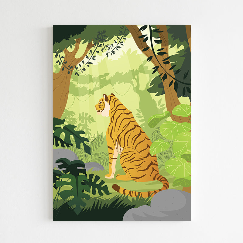 Tigre dans la jungle