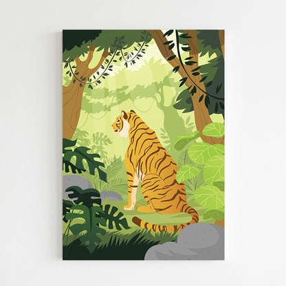 Tigre dans la jungle