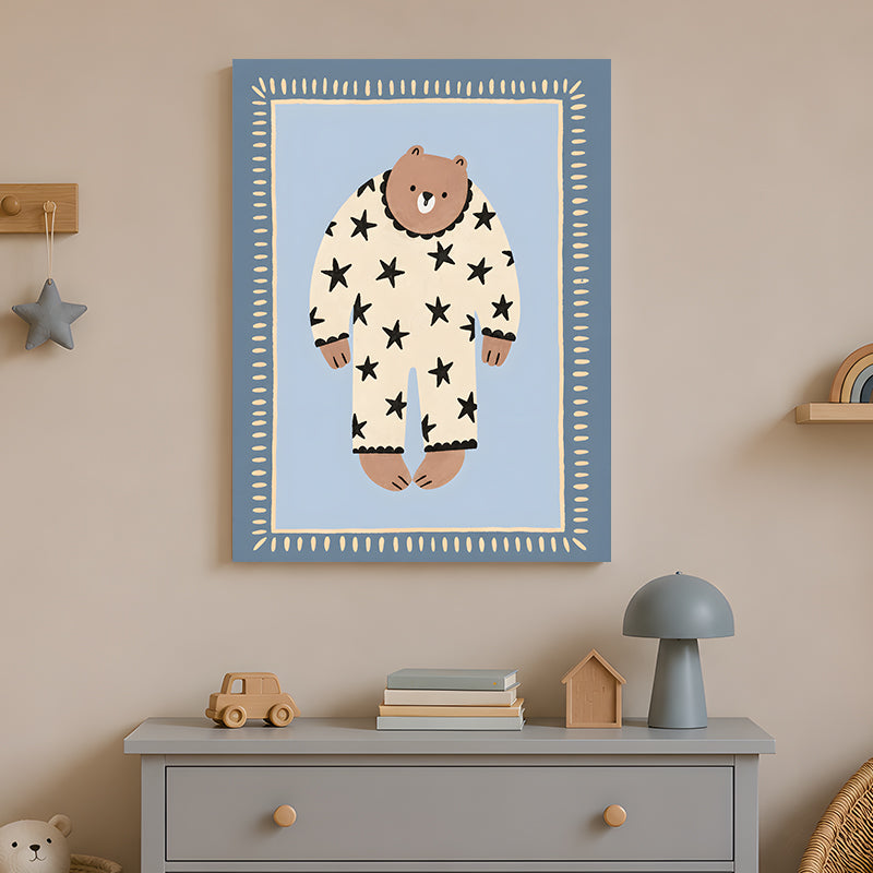 Ours en pyjama étoilé