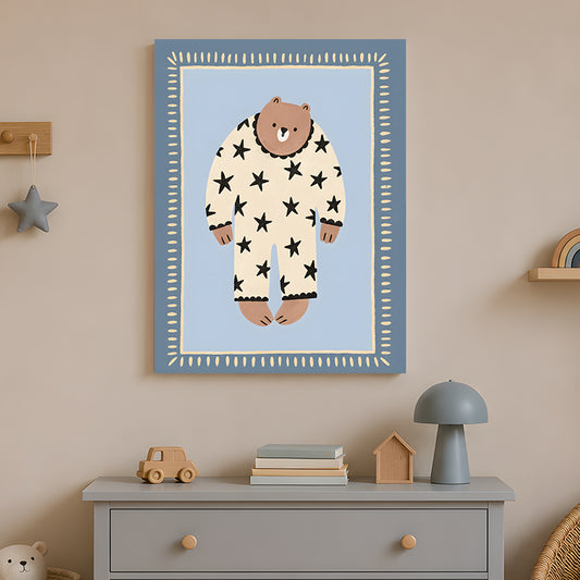 Ours en pyjama étoilé
