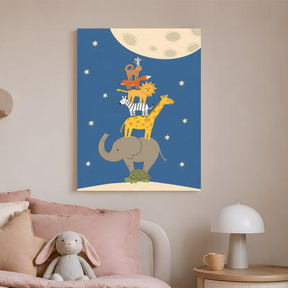 Tour des animaux sous la lune