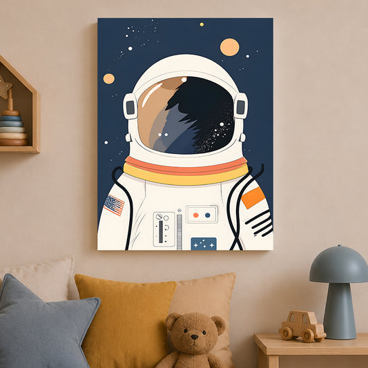 Astronaute minimaliste dans l'espace