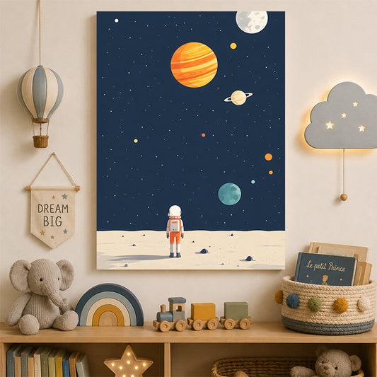 Astronaute sur le sol lunaire