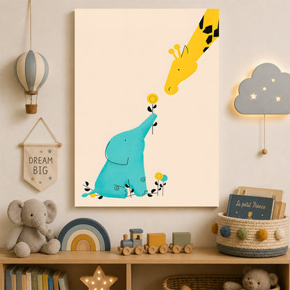 Éléphant et girafe
